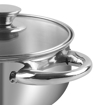 Picture of Vinod Stainless Steel Milano Casserole 3 Piece Set with Glass Lid - 1 litres, 1.5 litres and 2 litres (Induction and Gas Stove Friendly, Silver)