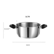 Picture of Vinod Stainless Steel Deluxe Saucepot with Glass Lid & Riveted Handles Diameter 20 Cm, Capacity 4 Litre, (Induction and Gas Stove Friendly)