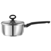 Picture of Vinod Stainless Steel Trento Cookware set-3-Pieces,SS Saucepan (16cm/1.5 Litre),SS Saucepot (20cm/ 3 Litre),Deluxe Kadai/Kadhai(20 cm/ 1.5 Litre), Induction Friendly