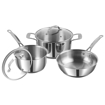 Picture of Vinod Stainless Steel Induction Friendly Como Cookware Set - 3 Pcs, Silver