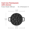 Picture of Vinod Legacy Cast Iron Paniyarakkal Pan 15 Cups - Traditional Cooking with Durable 25cm Dia Pan | Appe Pan | Appa Patra Non Toxic | Enamel Free | Coating Free - Black (1 Pc)