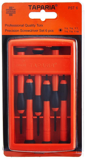 Picture of Taparia PST6 Steel Precision Screw Driver Set (Orange and Black, Pack of 6)