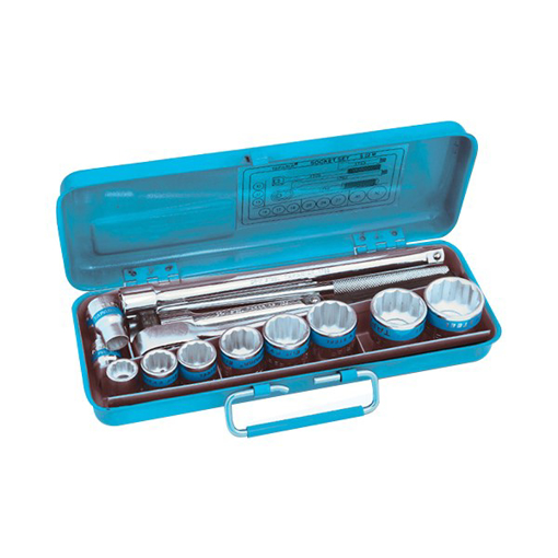 Picture of Taparia S-23HXL - 1/2" Square Drive 14 Sockets + 4 Accessories Hexagonal Socket Set