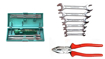 Picture of Taparia TK002 1621-8, DEP06, 802 Screwdriver, Combination Plier 8", Spanner Set 6 Pc