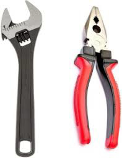 Picture of Taparia TK001 1621-8, 1171-8 Combination Plier 8", Adjustable Spanner 8" Set