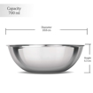 Picture of Milton Pro Cook Triply Stainless Steel Induction Tasla with Lid, 16 cm / 700 ml(0.8 Ltr)