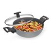 Milton Pro Cook Black Pearl Induction Kadhai, 22 cm / 2.1 Litre (Aluminium) की तस्वीर