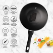 Picture of MILTON Pro Cook Black Pearl Induction Fry Pan with Glass Lid, 26 cm /2.2 Litre