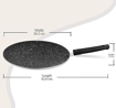 MILTON Pro Cook Granito Induction Non-Stick Concave Tawa, 26 cm, Black की तस्वीर