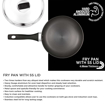 Picture of MILTON Pro Cook Hard Anodized Induction Fry Pan with Stainless Steel Lid, 22 cm / 1.4 Litre | Flame Safe | Gas Stove Safe | Hot Plate Safe | Bakelite Handle | Scratch Resistant