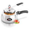 Picture of Milton Pro Cook Aluminium Curve Pressure Cooker With Inner Lid, Non Induction Bottom, 3 Litres, Silver | Hot Plate Safe | Flame Safe | Bakelite Handle