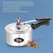 Picture of Milton Pro Cook Aluminium Non Induction Pressure Cooker With Inner Lid, 2 litre, Silver | Hot Plate Safe | Flame Safe