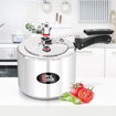 Picture of Milton Pro Cook Aluminium Non Induction Pressure Cooker With Inner Lid, 3 litre, Silver | Hot Plate Safe | Flame Safe