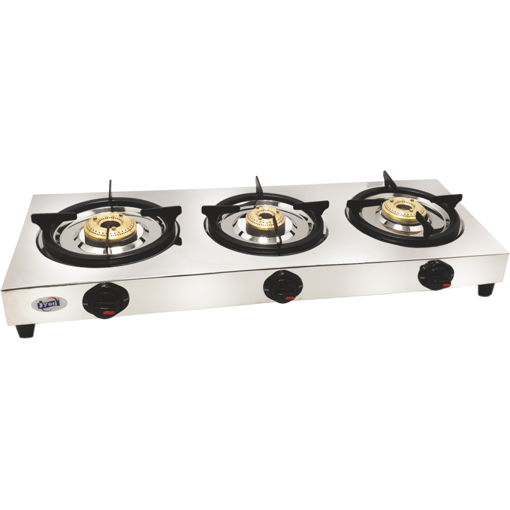 Picture of Jyoti Gas Appliances (Label) 301 SS  Manual 3 Burner Stainless Steel Gas Stove