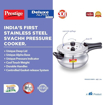 Picture of Prestige Deluxe Alpha Svachh 4 L Induction Bottom Pressure Cooker Handi  (Stainless Steel)