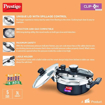 Picture of Prestige Svachh, 20241, 3 L, Hard Anodised Aluminium Outer Lid Pressure Cooker, With Deep Lid For Spillage Control, Black, 3 Liter