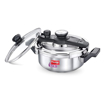 Picture of Prestige Svachh, 3 L, Stainless Steel Outer Lid Pressure Cookers, with deep lid for Spillage Control