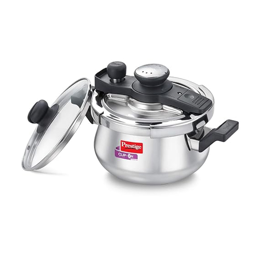 Picture of Prestige Svachh Clip-on Stainless Steel Outer Lid Pressure Handi, 3L, Silver