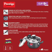 Picture of Prestige Svachh Clip-on Non-induction base Outer Lid Hard Anodised Aluminium Pressure Handi, 3L, Black