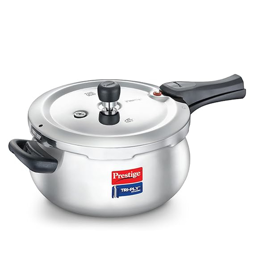 Picture of Prestige Svachh Triply 5 Litre, Silver Outer Lid Pressure Cooker (Aluminium)