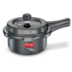 Picture of Prestige Popular Svachh Hard Anodised Pressure Cooker(2.0 L, Black, Deep Lid-Controls Spillage)