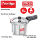 Show details for Prestige Svachh Aluminium Outer Lid Pressure Cooker, With Spillage Control, 5L, Silver Picture of Prestige Svachh Aluminium Outer Lid Pressure Cooker, With Spillage Control, 5L, Silver