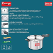 Picture of Prestige Svachh Aluminium Outer Lid Pressure Cooker, 7.5 L - Deep Lid for Spillage control, Silver