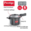 Prestige 5 Litres Svachh Induction Base Outer Lid Hard Anodized Pressure Cooker | Deep lid Spillage Control | Black | Anti-Bulge Base | Controlled Gasket Release System | Cool Touch Weight की तस्वीर