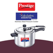 Picture of Prestige Nakshatra Essential Svachh Stainless Steel Pressure Cookers(5L, Silver, Tri-Ply Bottom, Inner Lid,  20538 )