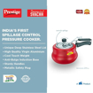 Picture of Prestige 2L Nakshatra DUO Plus Svachh Inner Lid Aluminium Handi|Ideal for 2-3 persons|Deep lid for Spillage Control|Gas or induction compatible|Red