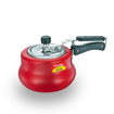 Picture of Prestige Svachh, 10752, 3 litre, Nakshatra Duo Red Handi, with Deep Lid for Spillage Control, Aluminium, Inner Lid