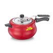 Picture of Prestige Svachh, 10753, 5 L, Nakshatra Duo Red Handi, With Deep Lid For Spillage Control, Aluminium, Inner Lid, 5 Liter