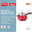 Picture of Prestige Svachh, 10753, 5 L, Nakshatra Duo Red Handi, With Deep Lid For Spillage Control, Aluminium, Inner Lid, 5 Liter