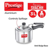 Picture of Prestige Svachh, 10730, 3 L, Straight Wall Aluminium Inner Lid Pressure Cooker, with Deep Lid for Spillage Control - Silver