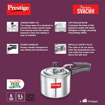 Picture of Prestige Svachh, 10730, 3 L, Straight Wall Aluminium Inner Lid Pressure Cooker, with Deep Lid for Spillage Control - Silver