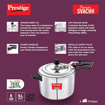 Picture of Prestige Svachh, 10731, 5 L, Straight Wall Aluminium Inner Lid Pressure Cooker, with Deep Lid for Spillage Control (Silver)