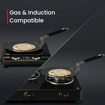 Picture of Prestige Hard Anodised Plus Cookware Induction Base Roti Tawa | Black | 22.5cm | Perma-Cool Handles | Wide Base | Hand Washable