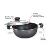 Picture of Prestige Omega Select Plus 20Cm- 2.2L Non-Stick Kadai with SS Lid |PFOA Free Teflon Non-Stick Coating | Scratch Resistant | Flat Base |Durable Handles