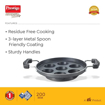 Picture of Prestige Omega Select Plus Non Stick Paniyarakkal | Glass Lid | Black | 20 cm | 7 Pits |Residue Free Coating |Metal Spoon Friendly | Ergonomic Handle