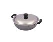 Picture of Prestige Aluminium Omega Select Plus Non-Stick Round Base Kadhai with Lid, 25 cm, Black (30720)