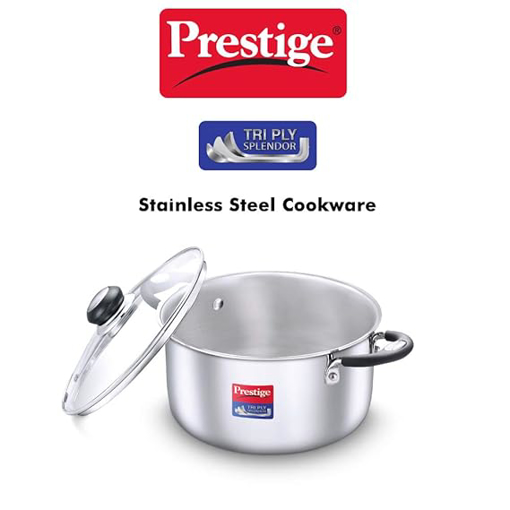 Picture of Prestige Tri Ply Casserole 240 mm Silver(37421)