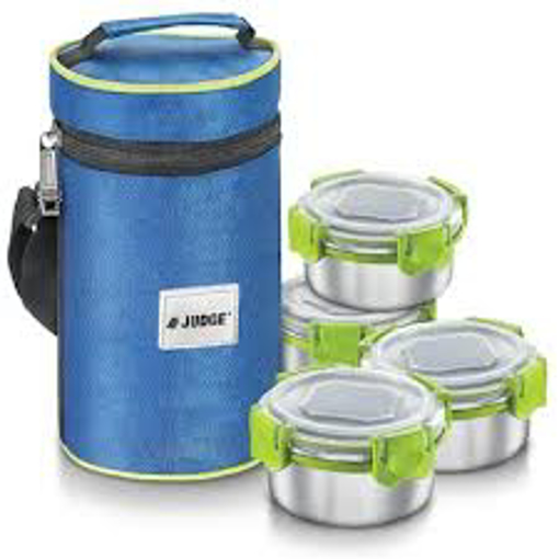 Picture of Judge by Prestige TiffinBox Pack of 4 Containers Lunch Box with Pouch (300 ml)