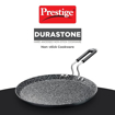 Picture of Prestige Durastone Hard Anodised Non-Stick Omni tawa(25 cm)|6 Layers Extra Durable Stone Coating|Stainless Steel Cool Touch Handles|Induction & Gas Compatible