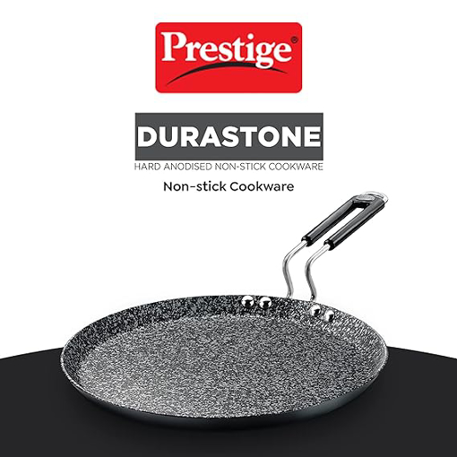 Picture of Prestige Durastone Hard Anodised 6 Layer Non-Stick Omni Tawa, 27 cm (Black)