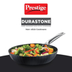 Prestige Durastone 20Cm(1.1L) Hard Anodised Non-Stick Fry Pan with 6 Layers Extra Durable Stone Finish Coating|Gas & Induction Compatible|Stay Cool Handles की तस्वीर
