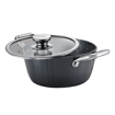 Picture of Prestige Durastone Hard Anodised 6 Layer Non-Stick Casserole with Glass Lid, (20 cm, 2.4 Litre, Black)