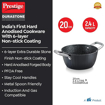 Picture of Prestige Durastone Hard Anodised 6 Layer Non-Stick Casserole with Glass Lid, (20 cm, 2.4 Litre, Black)