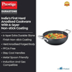 Prestige Durastone Hard Anodised Non-Stick Cookware Deep Kadai 24Cm (3 Litre) with Glass Lid,Black की तस्वीर