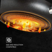 Picture of Prestige Omega Deluxe Granite Aluminium 3 Pcs Set- Tawa, Fry Pan & Kadai with 1 Glass Lid|Non-Stick|Spatter-Coated Surface|Induction & Gas Compatible|Black