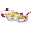 Picture of Prestige Platina Popular Stainless Steel 3PCS BYK Set Cookware